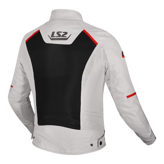 Chaqueta LS2 BREEZE GREY-BLACK-RED - Ropamotorista.com - Distribuidor Oficial LS2 en España y Portugal